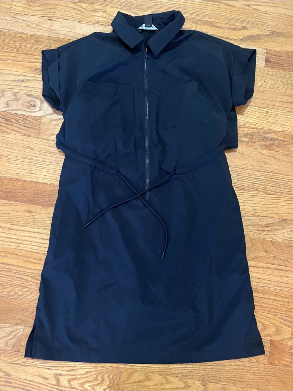 Athleta Black Zip-Front Shirt Jacket xs